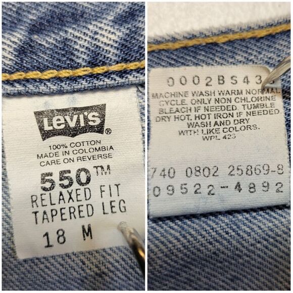 Levi's 550 Vintage Y2K Women's Plus Size 18 Relaxed Fit Tapered Leg Light Wash - Picture 2 of 13